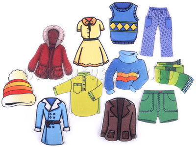Одежда (демонстрационный материал, фетр) Одежда (демонстрационный материал, фетр)