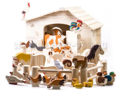 Дидактический набор "Скотный двор" (дом + 40 животных) Дидактический набор "Скотный двор" (дом + 40 животных)