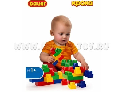 Конструктор Bauer с большими кубиками КРОХА 1+ (800 деталей)
