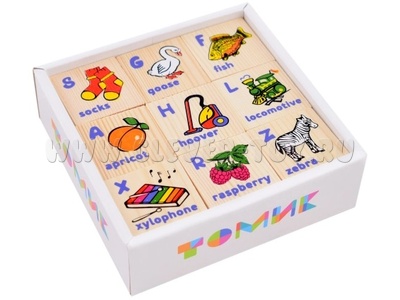 Набор на магнитах "Английский" (36 деталей, дерево) Набор на магнитах "Английский" (36 деталей, дерево)