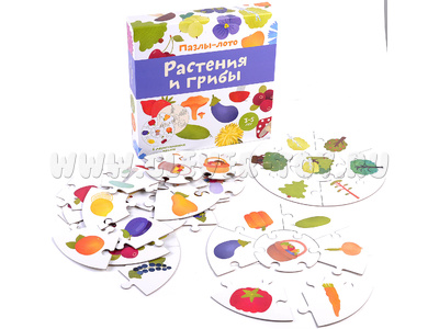 Развивающие пазлы-лото "Растения и грибы" Развивающие пазлы-лото "Растения и грибы"