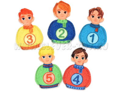 Пальчиковый театр Братцы пальчики (5 элементов, фетр) Пальчиковый театр Братцы пальчики (5 элементов, фетр)