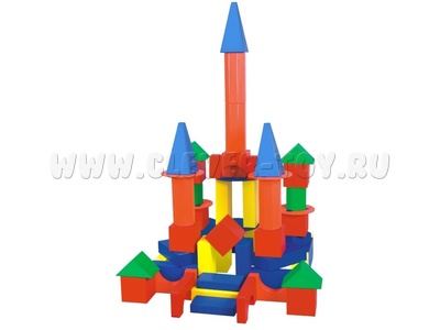 Конструктор напольный деревянный (68 деталей) в гофрокоробке Конструктор напольный деревянный (68 деталей) в гофрокоробке