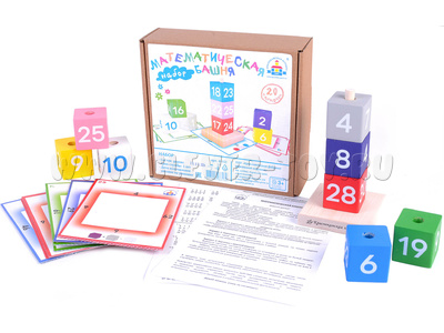 Набор деревянный "Математическая башня" Набор деревянный "Математическая башня"