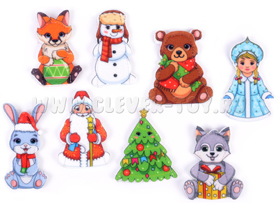 Пальчиковый театр Новый год (8 элементов, фетр) Пальчиковый театр Новый год (8 элементов, фетр)