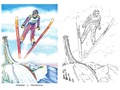Раскраска Зимние виды спорта Раскраска Зимние виды спорта