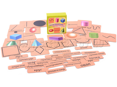 Набор магнитных карточек "Геометрические фигуры и тела" Набор магнитных карточек "Геометрические фигуры и тела"