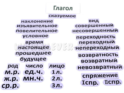 Набор магнитных карточек "Глагол (морфологический разбор)" Набор магнитных карточек "Глагол (морфологический разбор)"