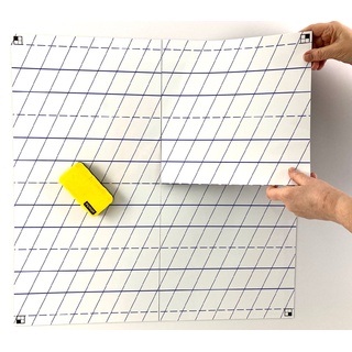 Магнитно-маркерное поле "Линейка" для работы на классной доске (из 4-х частей)