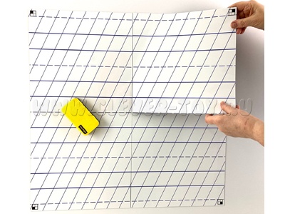 Магнитно-маркерное поле "Линейка" для работы на классной доске (из 4-х частей) Магнитно-маркерное поле "Линейка" для работы на классной доске (из 4-х частей)