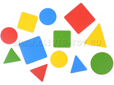 Набор магнитных карточек "Геометрические фигуры: изучаем форму, цвет, размер" (120 карточек) Набор магнитных карточек "Геометрические фигуры: изучаем форму, цвет, размер" (120 карточек)