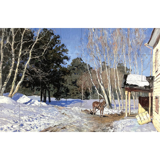 Набор магнитных карточек "Март" (Исаак Левитан) (для работы на классной доске)